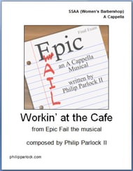 Workin' at the Cafe SSAA choral sheet music cover Thumbnail